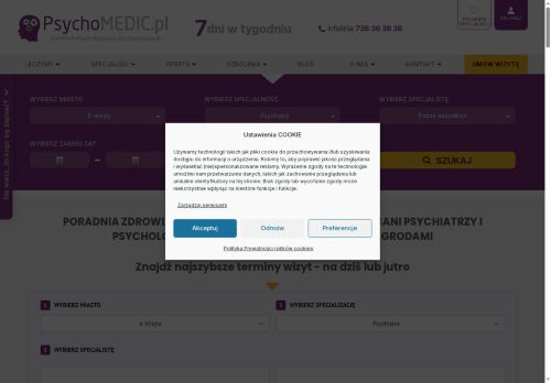 NZOZ PSYCHOMEDIC.PL KLINIKA PSYCHOLOGICZNO-PSYCHIATRYCZNA Michał Niewiński
